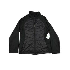 Spyder Performance‎ ThermaWeb Jacket Womens Large Black Quilted Full Zip New
